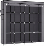 Zaxer sulankstoma drabužių spinta, 70x167x46 cm, pilka