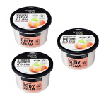 Kūno kremas Organic Shop su ličiais maitinantis, 3 x 250 ml