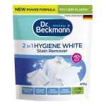 Dr. Beckmann dėmių valymo milteliai Hygiene White 2in1, 400 g