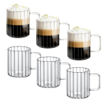 300 ml stiklinis kavos arba arbatos puodelis 6 vnt.