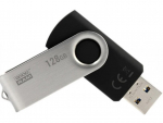 "goodram" usb atmintinė, usb 3.0, 128 gb, uts3, juoda, uts3-1280k0r11, usb a, su sukamuoju dangteliu