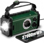 Radijas ir žadintuvai, avarinis rankinis alkūninis radijas, 10000 mAh saulės energija, AM/FM orų radijas, 4 įkrovimo būdai, polimerinė baterija, žibintuvėlis, skaitymo lempa, SOS signalizacija, kompasas