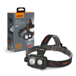 Priekinis žibintas su jutikliu LED įkraunamas 10W + 3W, su rankiniu būdu reguliuojamu &scaron;viesos jungikliu ir valdomas rankos judesiu