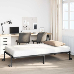 vienvietė lova，suaugusiųjų lova,Lovos rėmas be čiužinio Sulankstomas juodas 80x200 cm Plienas CFE7154774