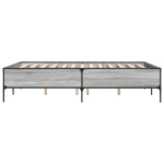 dvivietė lova，suaugusiųjų lova，Lovos rėmas, pilkas ąžuolo, 140x190cm, apdirbta mediena/metalas CFE3358208