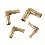 Žalvarinis 90&deg; kampo žarnos sujungimas 8mm, 2 vnt., Nuo 8 mm iki 8 mm