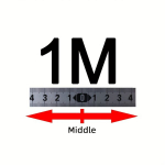 MOKIN lipni metalo matavimo juosta, Vidurinis 1m