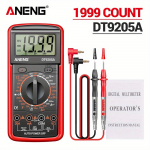 ANENG DT9205A-12 Skaitmeninis Multimetras AC/DC Įtampos Srovės Testeris, DT9205A-12 Raudona dėžutė