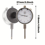 Centimetrinis diržo indikatorius su matavimo galvutėmis rinkinys, 0,0-2,54 cm ciferblato indikatorius