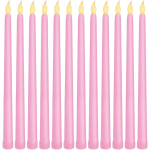 Elektroninės žvakės be liepsnos,  Rožinė - 12 vnt