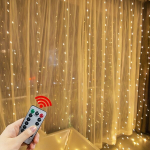LED užuolaidų girlianda su pultu