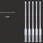 SDS Plus grąžtų rinkinys betonui ir mūrui, 5 vnt., 5 vnt 6 mm grąžtas