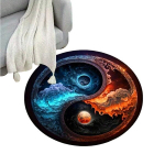 Apvalus Yin Yang kilimas,  80 cm / 31 colio