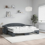 Sofa-lova, 90x190 cm, pilka