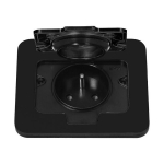 Hermeti&scaron;kas stačiakampis elektros lizdas, IP55, juodas