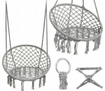 SUPUOKLĖ SODO FOTELIS KABANTIS GANDRO LIZDAS