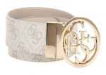 GUESS moteri&scaron;kas kreminės taupe spalvos diržas - Noelle Nolana diržas Bone Logo 300534