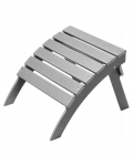 Vevor Adirondack 54.7x48x37.7cm kojų atrama sodo kėdei, sulankstoma, pilka