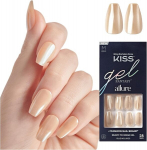 Dirbtiniai nagai KISS Gel Fantasy Allure MoonBeam vidutinio ilgio karsto formos, 3D dizainas, ilgalaikiai