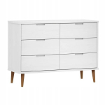 Komoda Molde 113x40x80 cm balta
