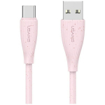 Kabel USAMS Green Series SJ714 18W 3A USB-A do USB-C 1m r&oacute;żowy