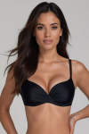 Bikini liemenėlė moterims, Vivisence, maudymosi kostiumėlis, bikinio vir&scaron;us, sutvirtinti kau&scaron;eliai, I&scaron;imami didinantys įdėklai, užsegamas nugaroje, juoda, 70E, 70E