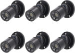 Anypowk 6 vnt. 12v - 1.5w 3000k pritemdomi mini led prožektoriai &scaron;ilta &scaron;viesa reguliuojamas ap&scaron;vietimas su reguliatoriumi ekranams, juodi