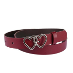 Moteri&scaron;kas odinis diržas 2,5 cm, bordo