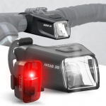 B&uuml;chel Ahead Dviračio Žibintų Rinkinys 35/15 Lux Led Priekinis + Galinis