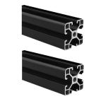 4040 aliuminio ekstruzijos t formos griovelis 400 mm ilgio juodas 2 vnt., ekstruzinis aliuminio profilis t formos griovelis 40 serijos europinis standartas anoduotas linijinis bėgis 40 x 40 mm 2 vnt. (kwweeoo)