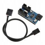 Pagrindinė plok&scaron;tė Usb 2.0 9 kontaktų jungtis 1 į 2 ilgintuvas Hub Mj