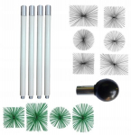 Kamino valymo rinkinys i&scaron; apačios 5,6 m, vienas &scaron;epetys, valymo įrankis 4x1,4