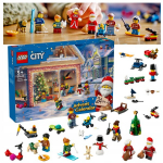 Lego advento kalendorius vaikams, kaladėlės, figūrėlės, &scaron;ventinis 2024, 195 vnt.