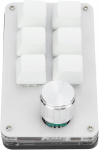 Osu klaviatūra, 6 klavi&scaron;ų mygtukų funkcija, type c į usb sąsaja, dulkėms atsparus mėlynas jungiklis, programuojama makro klaviatūra, skirta os x (juoda ir balta)