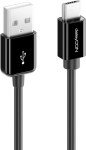 Deleycon 0,15 m (0,49 pėdos) micro Usb į Usb kabelis / sinchronizavimo kabelis / įkrovimo kabelis / duomenų kabelis - juodas - micro Usb B į Usb A jungtis, skirta Samsung Galaxy / Sony Xperia / Nokia Lumia / Lg ir kt.