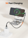 Cablecreation trumpas stačiu kampu usb c laidas 0,5 m, usb į usb c laidas 90 laipsnių kampu nailoninis pintas 3a usb c įkrovimo laidas automobiliui carplay, iphone 15, galaxy s24, macbook, ipad mini 6, ipad, switch