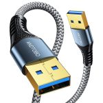 Andtobo usb 3.0 kabelis 3 metrai, usb a į usb a 5 gbps didelio greičio duomenų perdavimo usb duomenų kabelis, suderinamas su hdd, spausdintuvu, ne&scaron;iojamojo kompiuterio au&scaron;intuvu, kameromis, i&scaron;oriniu kietuoju disku, dvd ir kt.