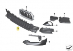 BMW F39 priekinio bamperio apatinės centrinės grotelės originalios 51117429002