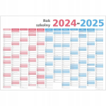 Planuoklis-kalendorius mokyklai 2024/25 sausai valomas sieninis A0 su tvirtinimu