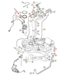AUDI A3 8P Kuro siurblio tarpinė O-Ring originali 8E0919133B