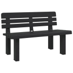 Sodo suoliukas，Sodo suolas，Lauko suoliukas, antracito spalvos, 110x52x71cm, polipropilenas CFE4297198