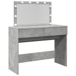 Kosmetinis staliukas，Makiažo stalas su LED, betono pilkas, 100x40x120cm CFE6678825