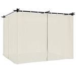 Pavėsinė su užuolaidomis, kreminės, 3x3m, plienas CFE21154