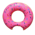 IVY pripučiamas donutų baseino plūduriuojantis žiedas vandens vamzdis vaikams ir suaugusiesiems rožinės spalvos
