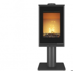 VENUS 9,5 kW &ndash; leidžia pastatyti laisvai stovinčią ketaus viryklę vos 20 cm atstumu nuo sienos. Plienas / ketus