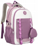 Mokyklinė jaunimo kuprinė Peterson&reg;, 23 l, violetinė/balta/purpurinė