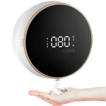 Automatinis muilo dozatorius su LED ekranu, montuojamas ant sienos, su temperatūros jutikliu ir 3 lygių putomis, 300 ml LIVMAN MYX-W1