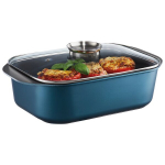 Ambition puodas su dangčiu Qualum Basic Azzurro, 7.5 L, 40x26 cm