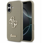 Telefono dėklas iPhone 17 rudas silikoninis Guess