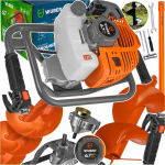 Benzininis žemės grąžtas Wuber W74322, 6,7 AG, 65 cm&sup3;, su 30 cm grąžtu ir 50 cm prailginimu